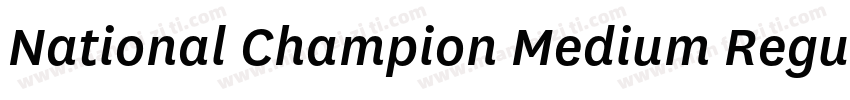 National Champion Medium Regular字体转换